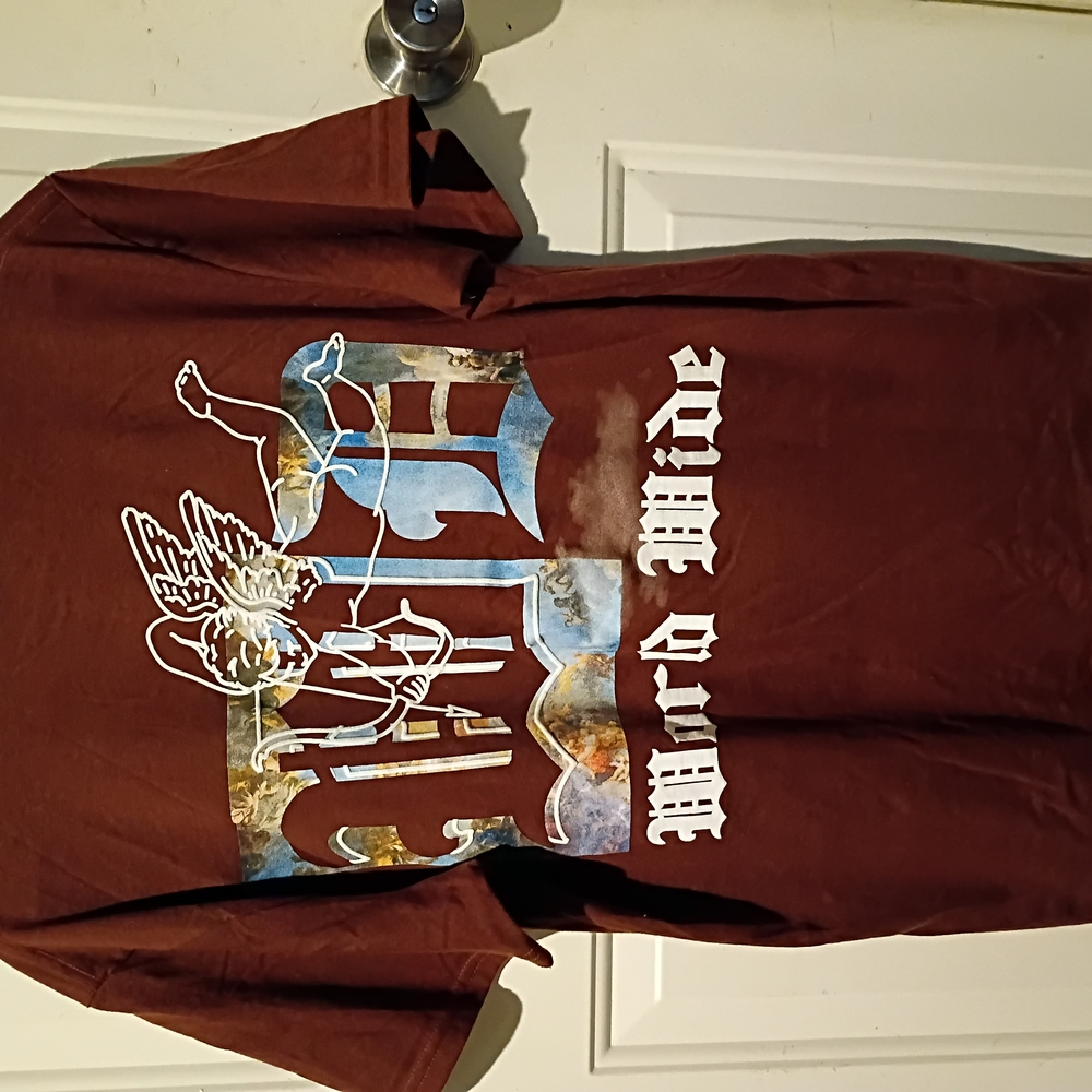 World Wide Brown Graphic T-Shirt with Cupid Design